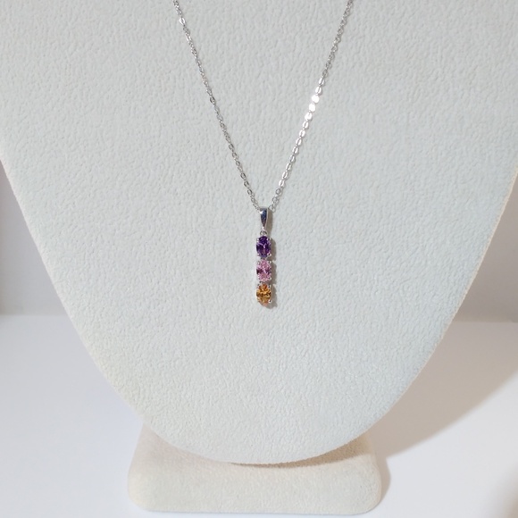 Swarovski Crystals Pendant Necklace Multi Color - Picture 5 of 8